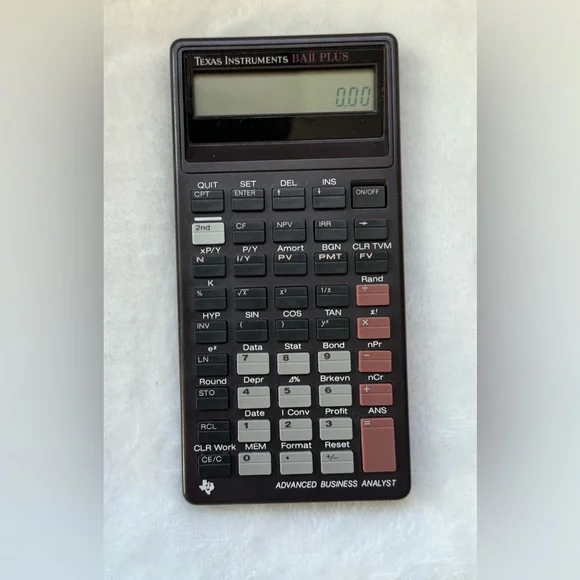 Vintage Texas Instruments BA-II Plus Financial Calculator TI-BAII - Picture 3 of 6